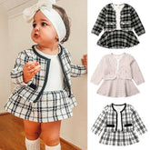 Conjunto infantil de duas peças – vestido longo estilo equeno incenso