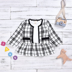 Conjunto infantil de duas peças – vestido longo estilo equeno incenso