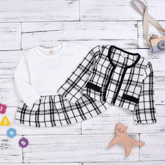 Conjunto infantil de duas peças – vestido longo estilo equeno incenso