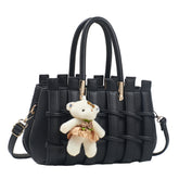 Nova Mala Feminina Entrançada Antirriscos com Alça de Ombro