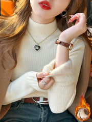 Pull Gola Alta Mulher – Malha Térmica com Forro de Veludo