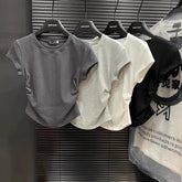 Top Cropped de Cor Sólida 2025