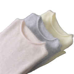 Pull Mulher Outono/Inverno – 100% Cachemire Mink Gola Redonda