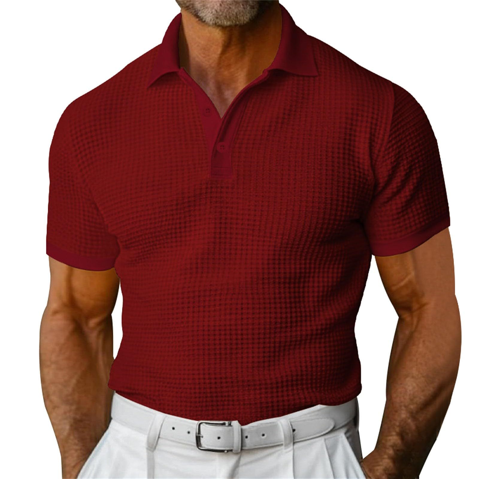 Camisa Polo Masculina – Malha Waffle, Verão