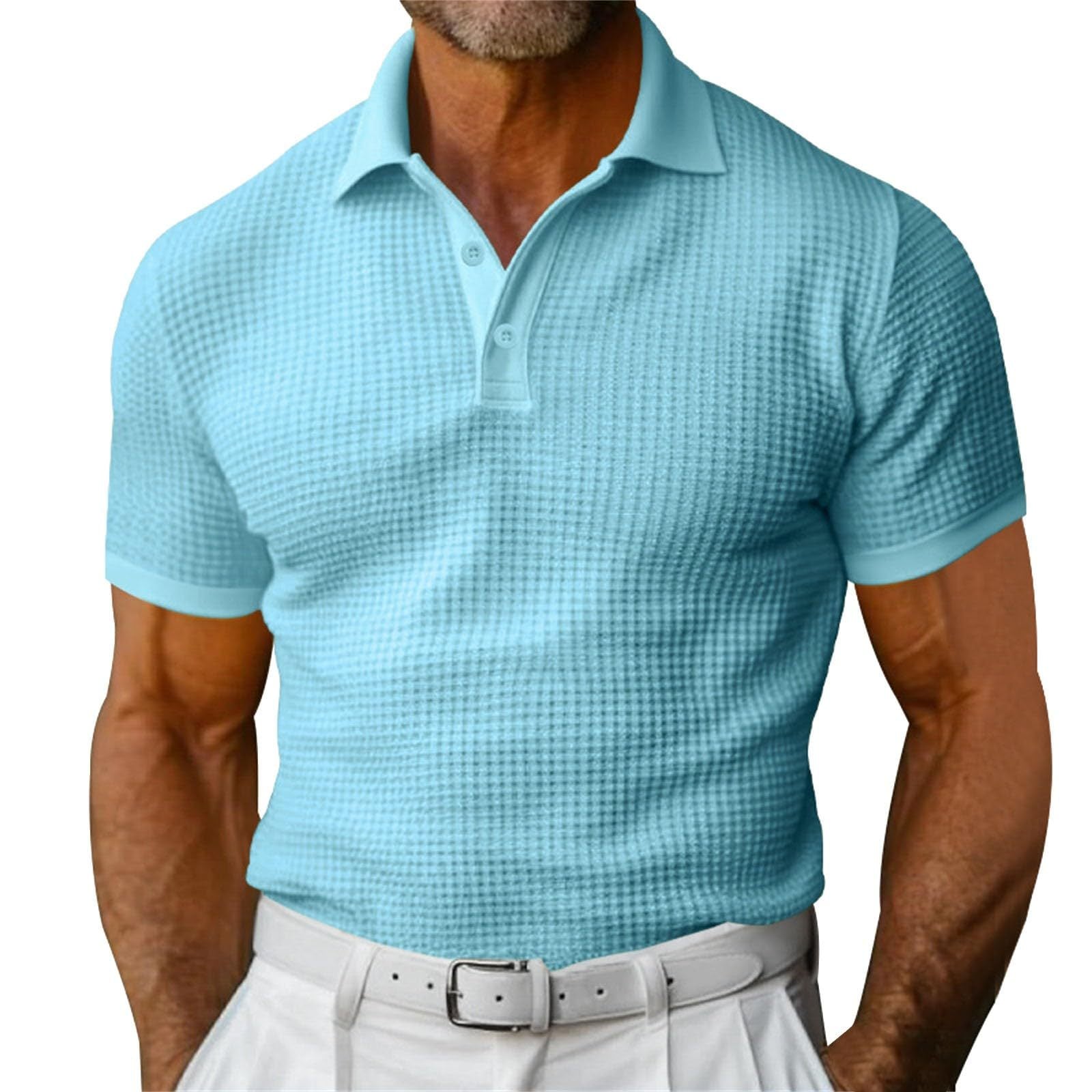 Camisa Polo Masculina – Malha Waffle, Verão