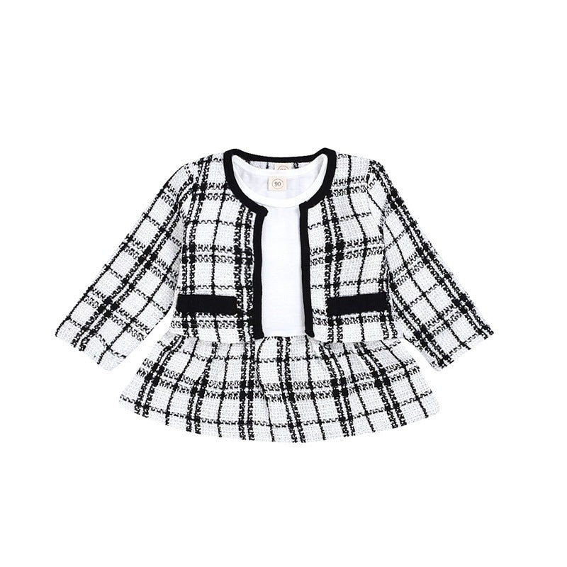Conjunto infantil de duas peças – vestido longo estilo equeno incenso