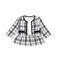 Conjunto infantil de duas peças – vestido longo estilo equeno incenso