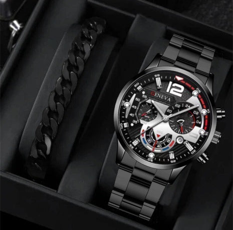 Conjunto Masculino Relógio & Pulseira – 2 peças