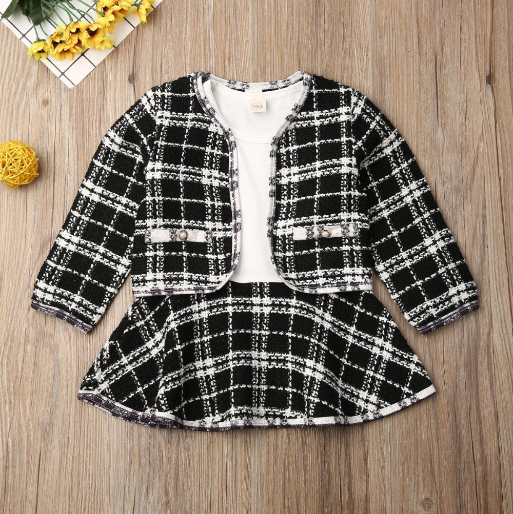 Conjunto infantil de duas peças – vestido longo estilo equeno incenso