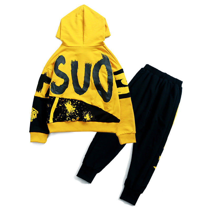 Conjunto esportivo com capuz para menino – estilo casual e funcional
