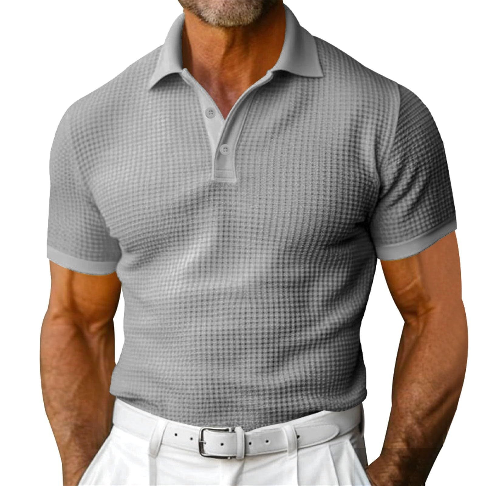 Camisa Polo Masculina – Malha Waffle, Verão