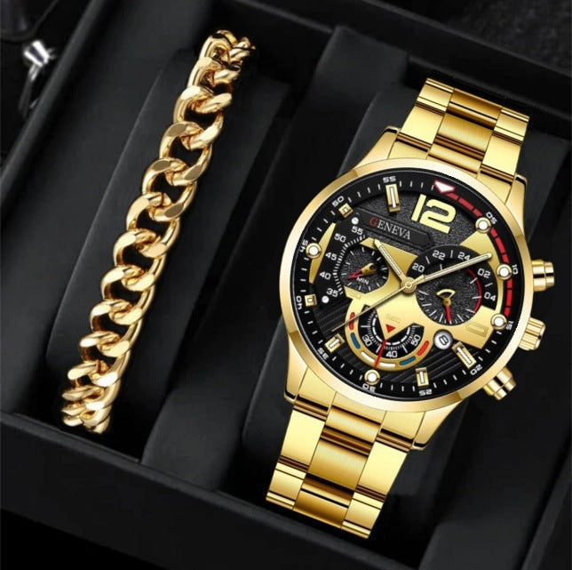 Conjunto Masculino Relógio & Pulseira – 2 peças