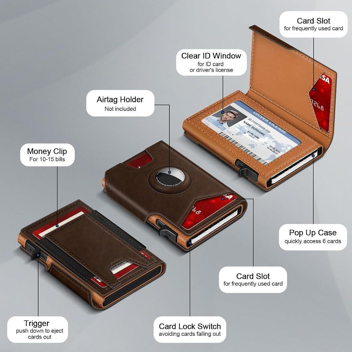 Carteira Metálica RFID Masculina – Antifurto