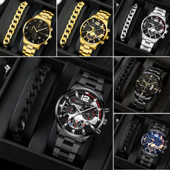 Conjunto Masculino Relógio & Pulseira – 2 peças