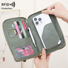 Carteira de Tiracolo RFID com Fecho Duplo