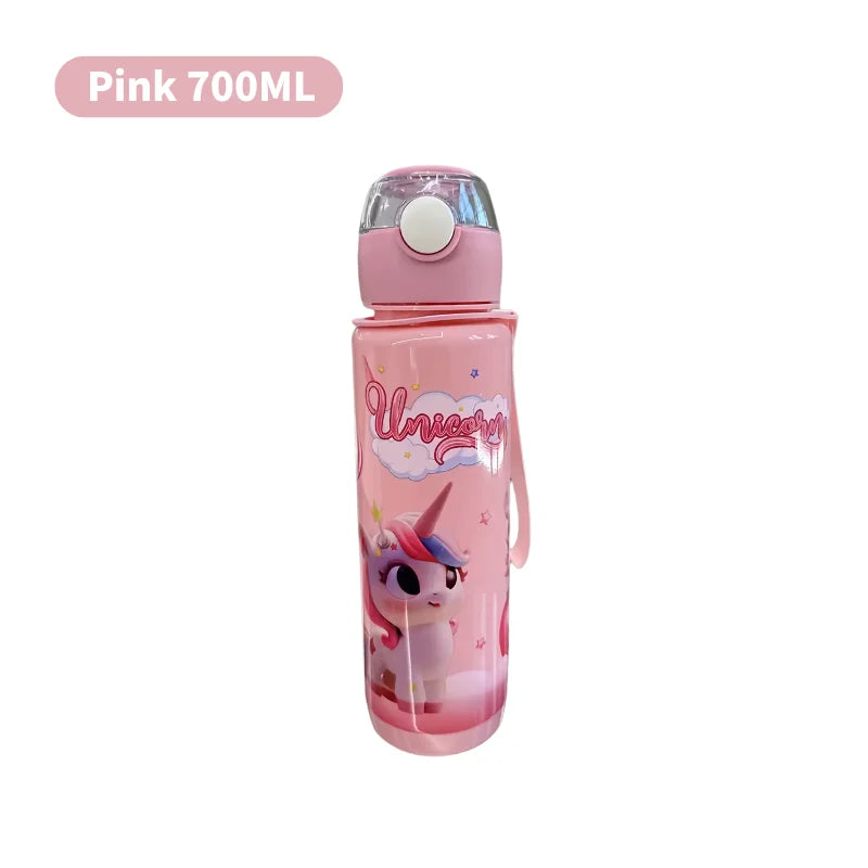 Garrafa Cartoon 700ml – Resistente, Sem BPA, Perfeita para Aventuras