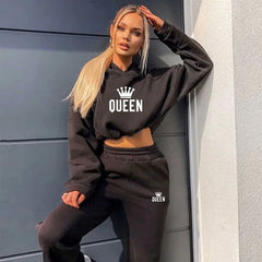 Conjunto Mulher Sweatshirt + Calças – Casual, Ginásio e Desporto