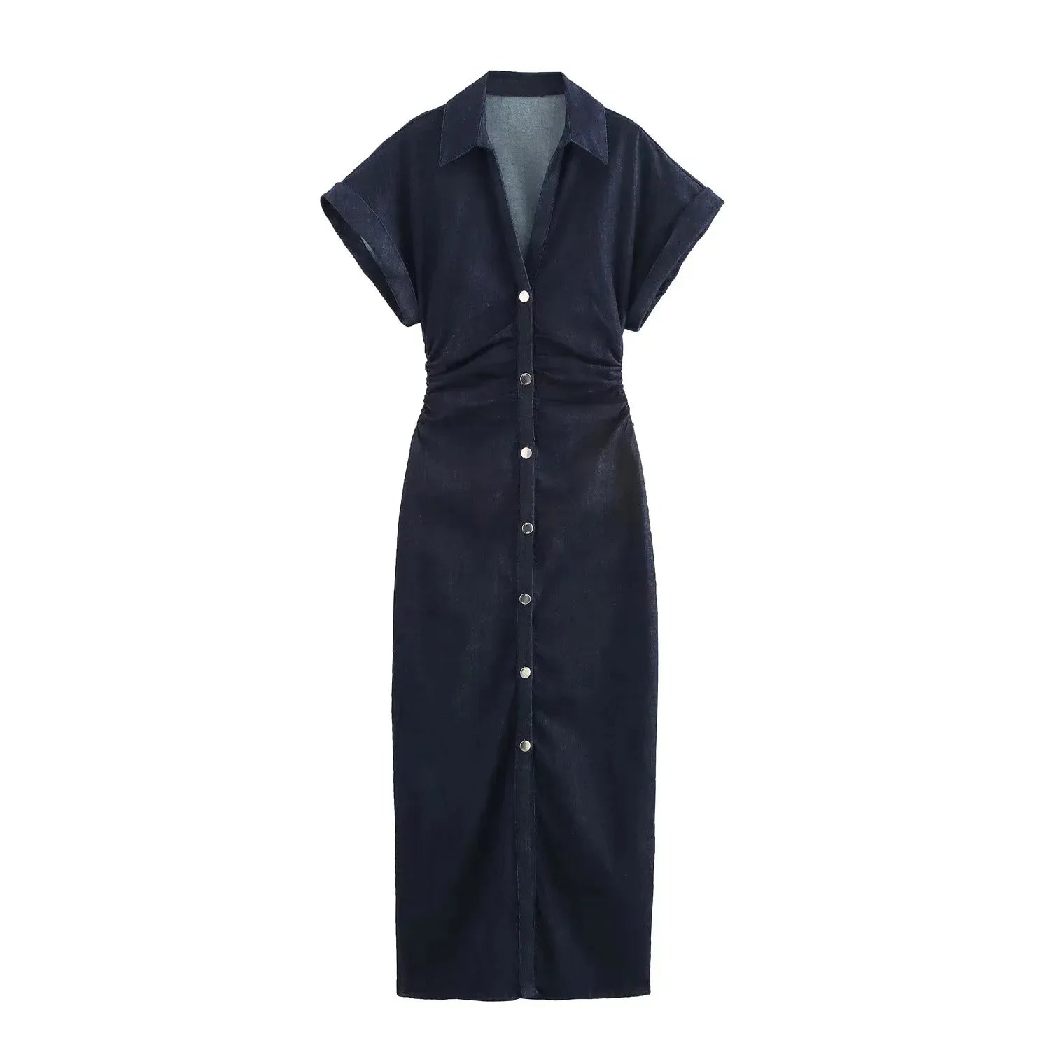 Vestido Midi Jeans Feminino TRAF