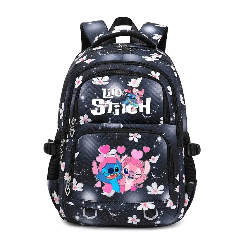 Mochila Escolar Lilo Stitch com Bolsa de Lanche