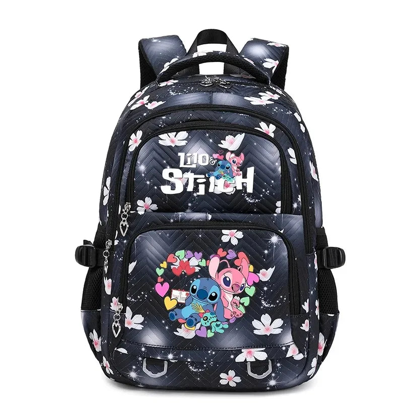 Mochila Escolar Lilo Stitch com Bolsa de Lanche