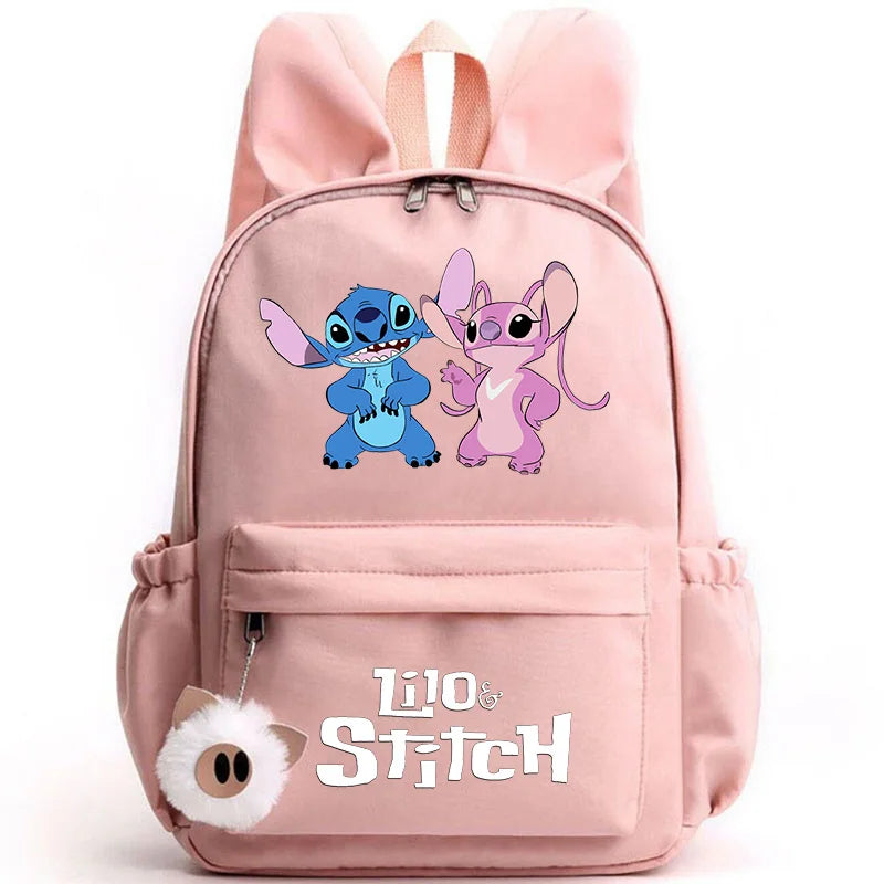 Mochila Lilo Stitch para Adolescentes e Estudantes