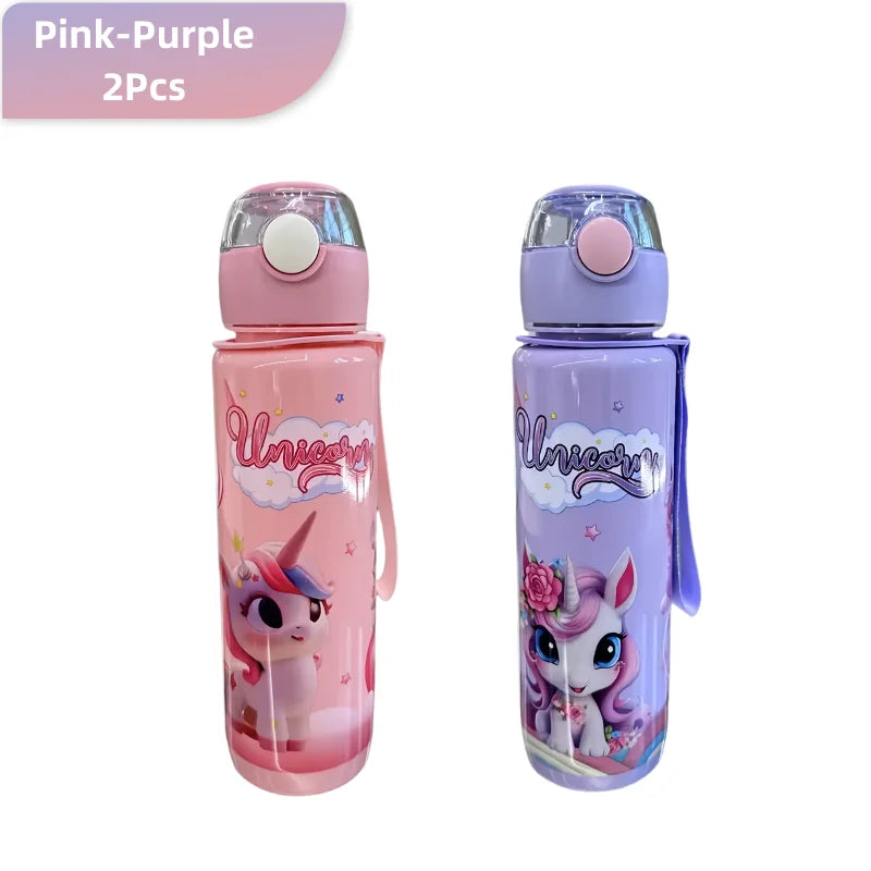 Garrafa Cartoon 700ml – Resistente, Sem BPA, Perfeita para Aventuras