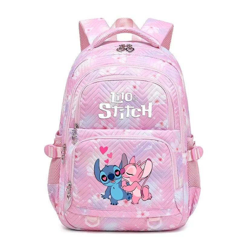 Mochila Escolar Lilo Stitch com Bolsa de Lanche