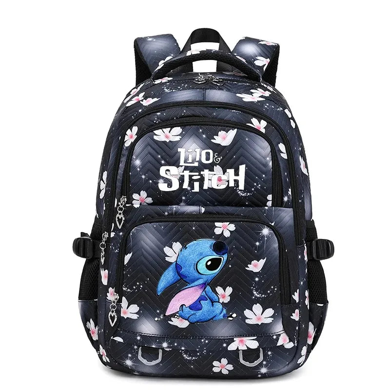 Mochila Escolar Lilo Stitch com Bolsa de Lanche