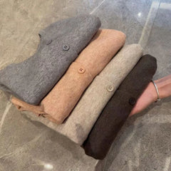 Pull Curto Mulher – Malha Fleece Quente Gola Redonda