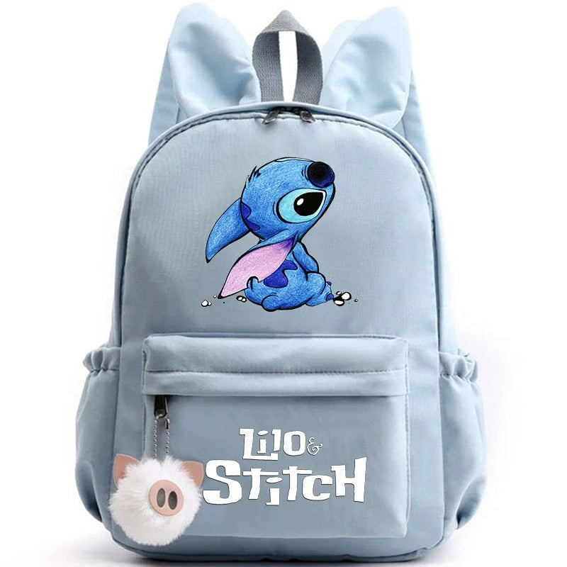Mochila Lilo Stitch para Adolescentes e Estudantes