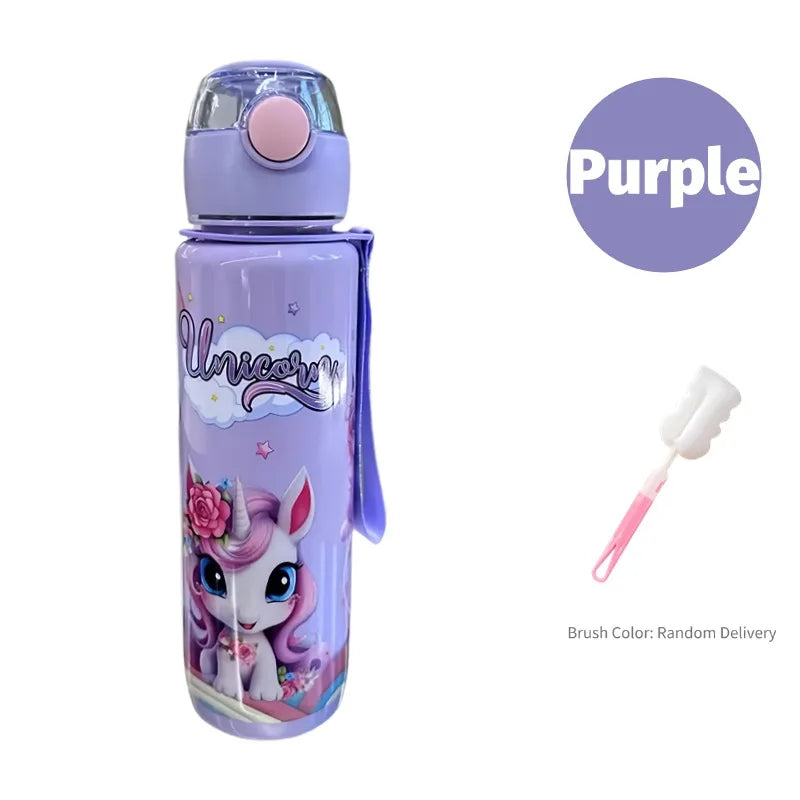 Garrafa Cartoon 700ml – Resistente, Sem BPA, Perfeita para Aventuras