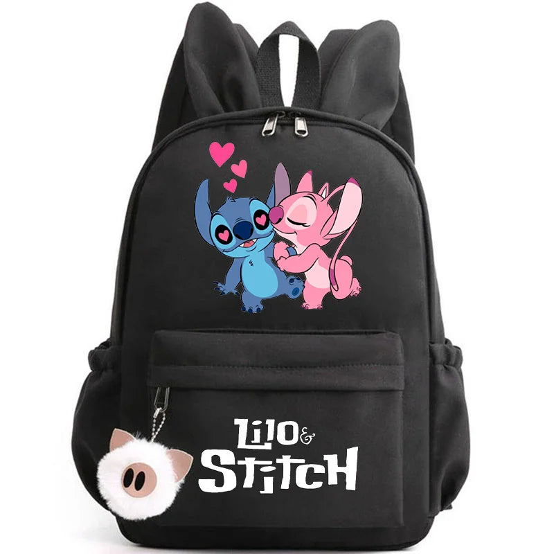 Mochila Lilo Stitch para Adolescentes e Estudantes