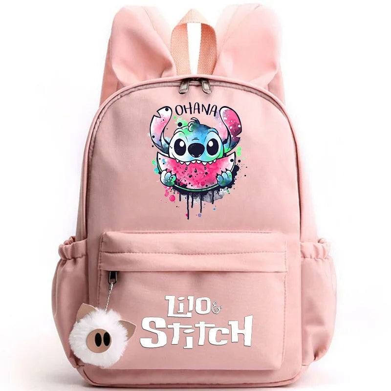 Mochila Lilo Stitch para Adolescentes e Estudantes