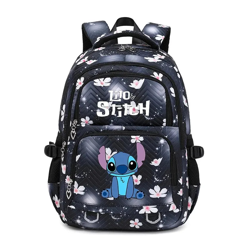 Mochila Escolar Lilo Stitch com Bolsa de Lanche