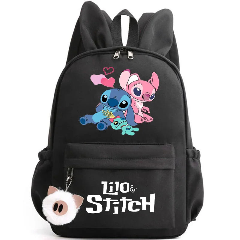 Mochila Lilo Stitch para Adolescentes e Estudantes