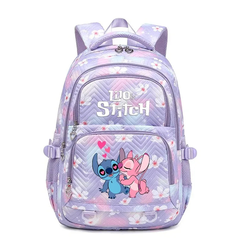 Mochila Escolar Lilo Stitch com Bolsa de Lanche