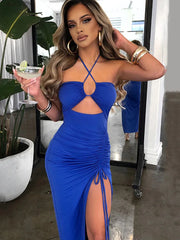 Vestido Midi Bodycon Sem Manga Sexy