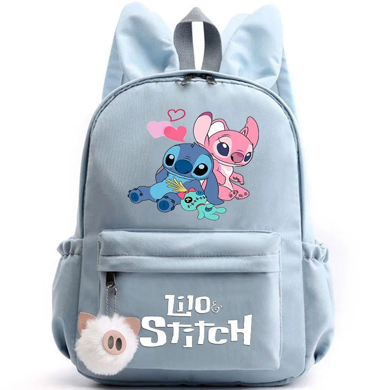 Mochila Lilo Stitch para Adolescentes e Estudantes