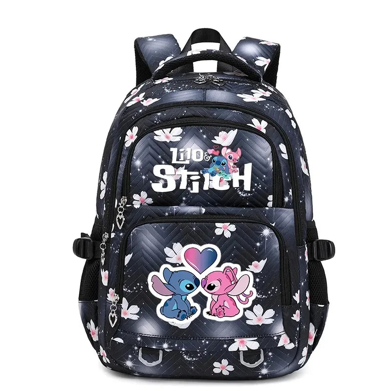 Mochila Escolar Lilo Stitch com Bolsa de Lanche