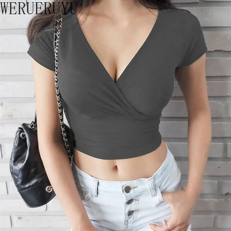 Top Cropped Corset Preto Y2K