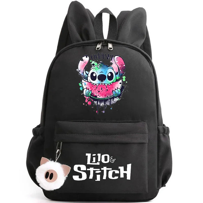 Mochila Lilo Stitch para Adolescentes e Estudantes