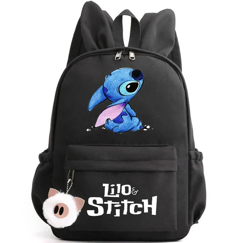 Mochila Lilo Stitch para Adolescentes e Estudantes