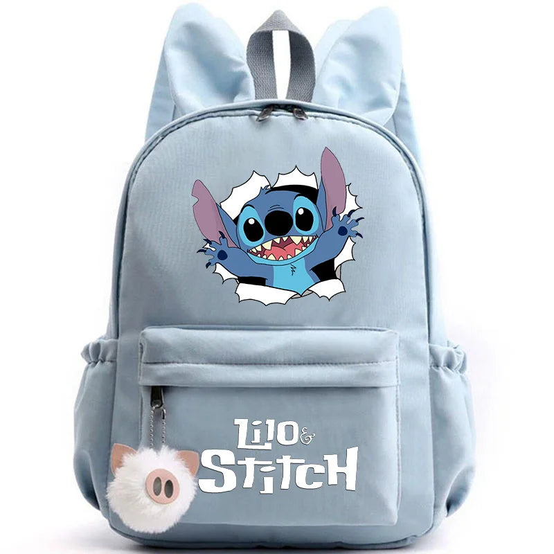 Mochila Lilo Stitch para Adolescentes e Estudantes