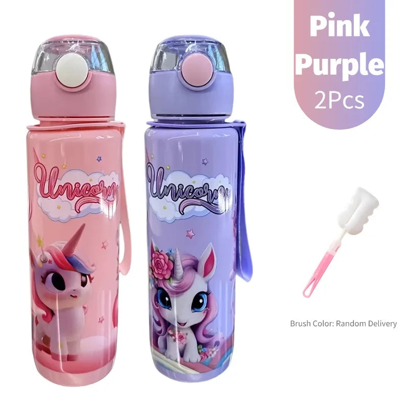 Garrafa Cartoon 700ml – Resistente, Sem BPA, Perfeita para Aventuras