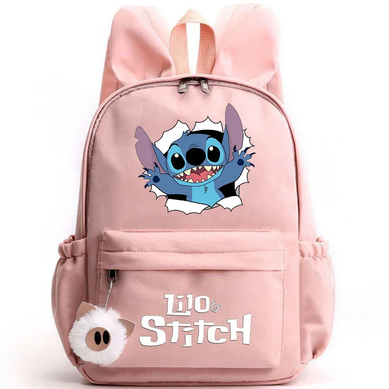 Mochila Lilo Stitch para Adolescentes e Estudantes