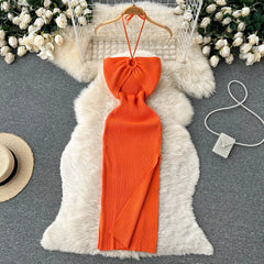 Vestido de Verão Justo em Malha YuooMuoo