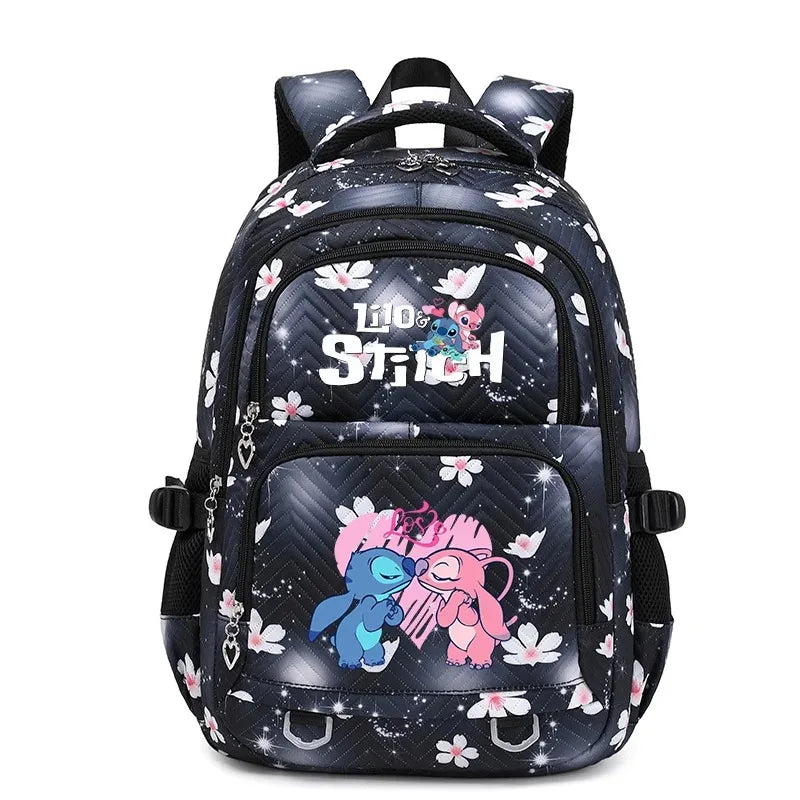 Mochila Escolar Lilo Stitch com Bolsa de Lanche