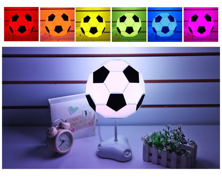 Candeeiro de Mesa Futebol DIY – Luz Noturna Colorida