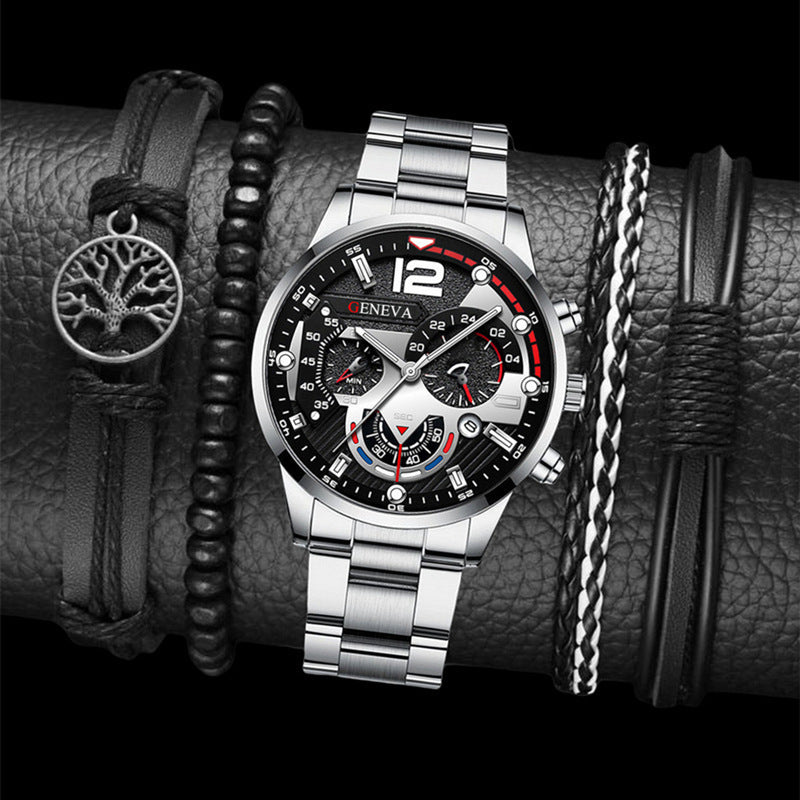 Conjunto Masculino Relógio & Pulseira – 2 peças