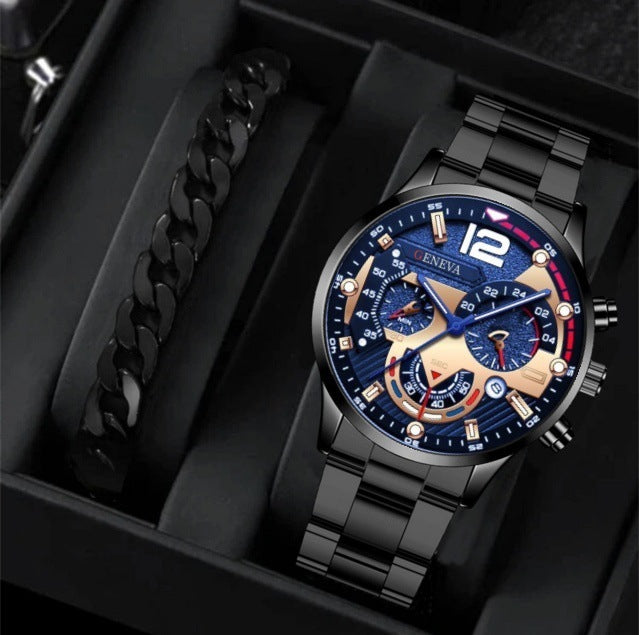 Conjunto Masculino Relógio & Pulseira – 2 peças